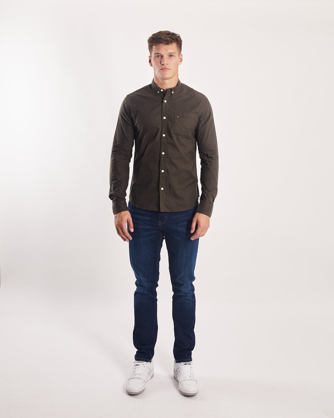 Diesel Garvey Long-Sleeve Shirt - Peat Moss