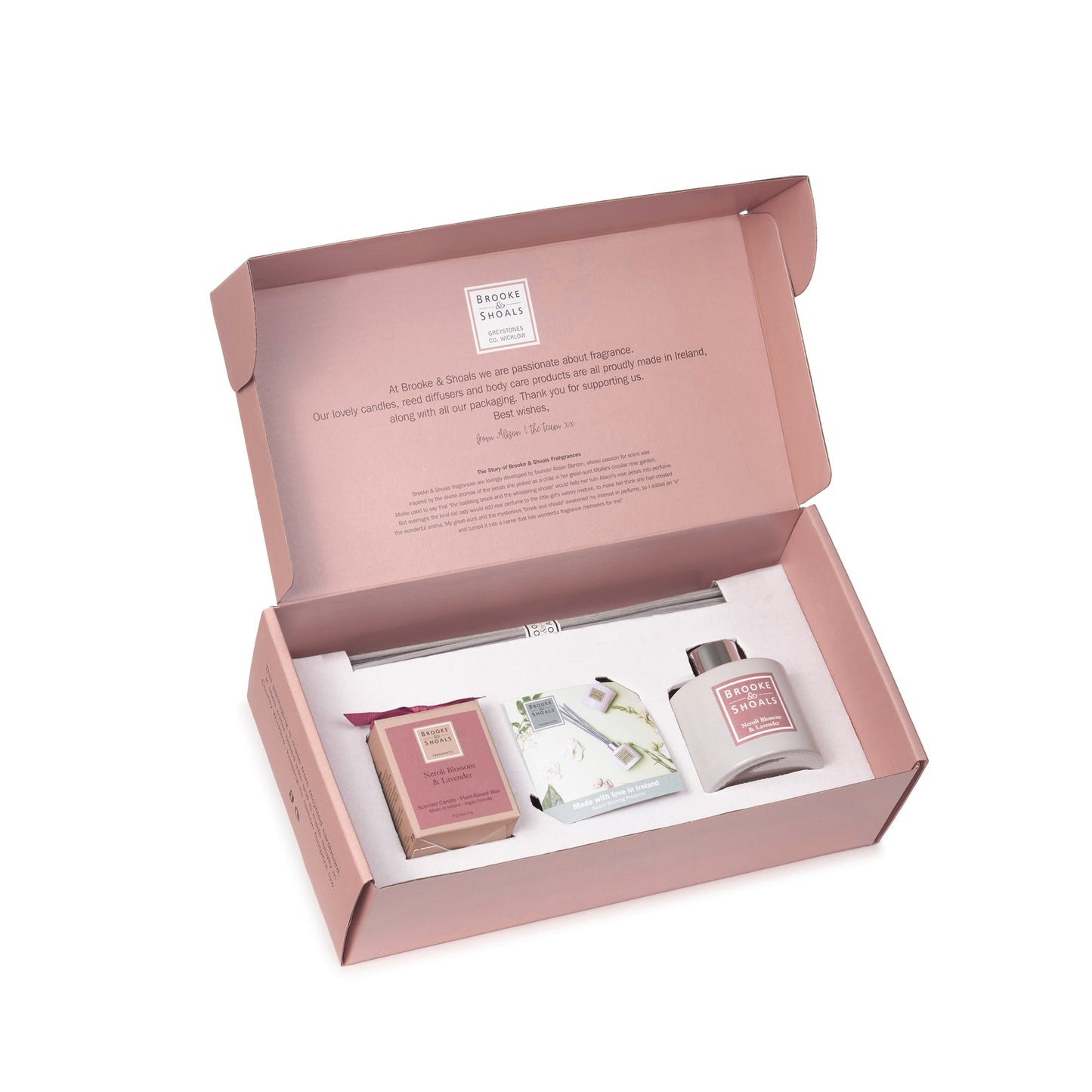 Brooke & Shoals Diffuser & Small Candle Gift Set - Neroli Blossom and Lavender