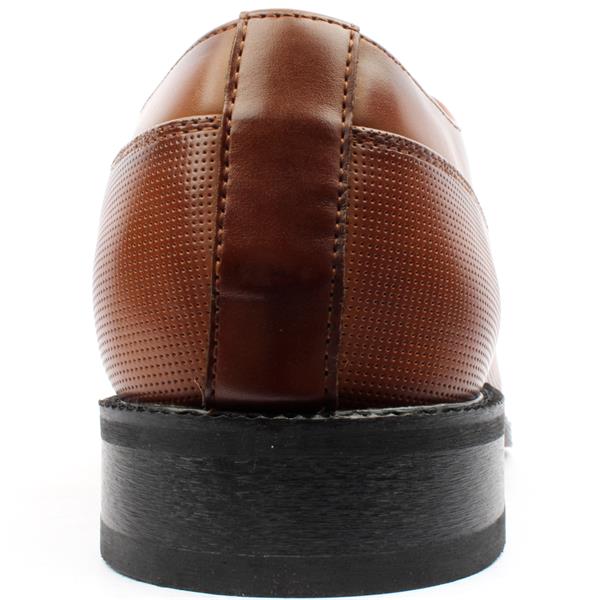 Goor Mens Formal Oxford Cap Tie Shoe - Tan