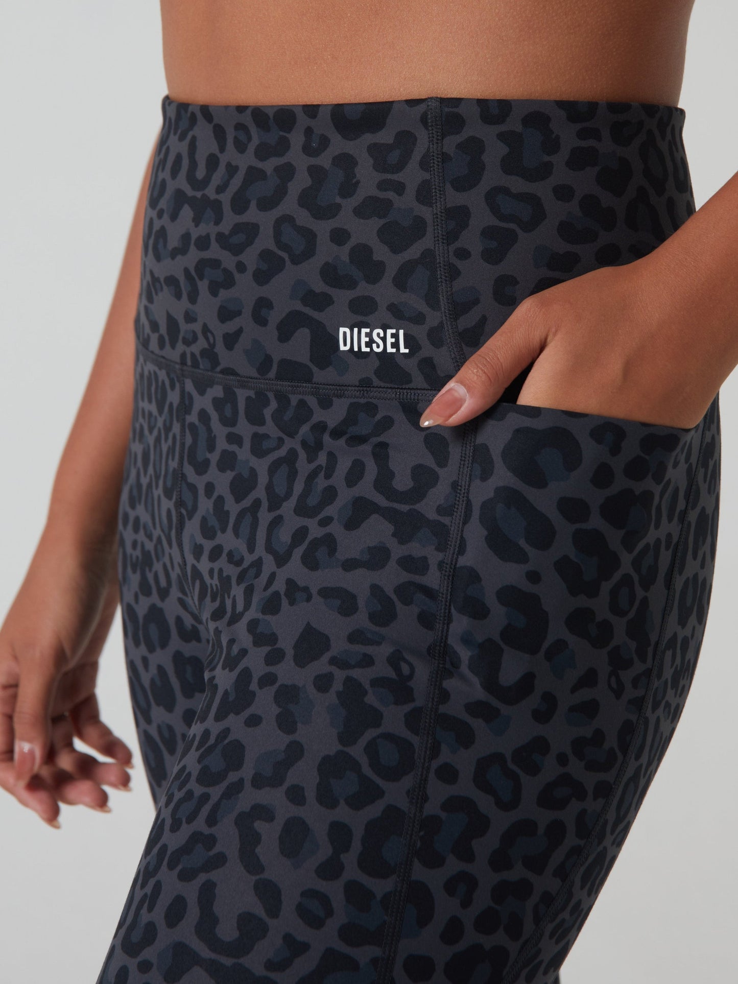 Diesel Hunter Ultra High Rise Pant - Leopard Print