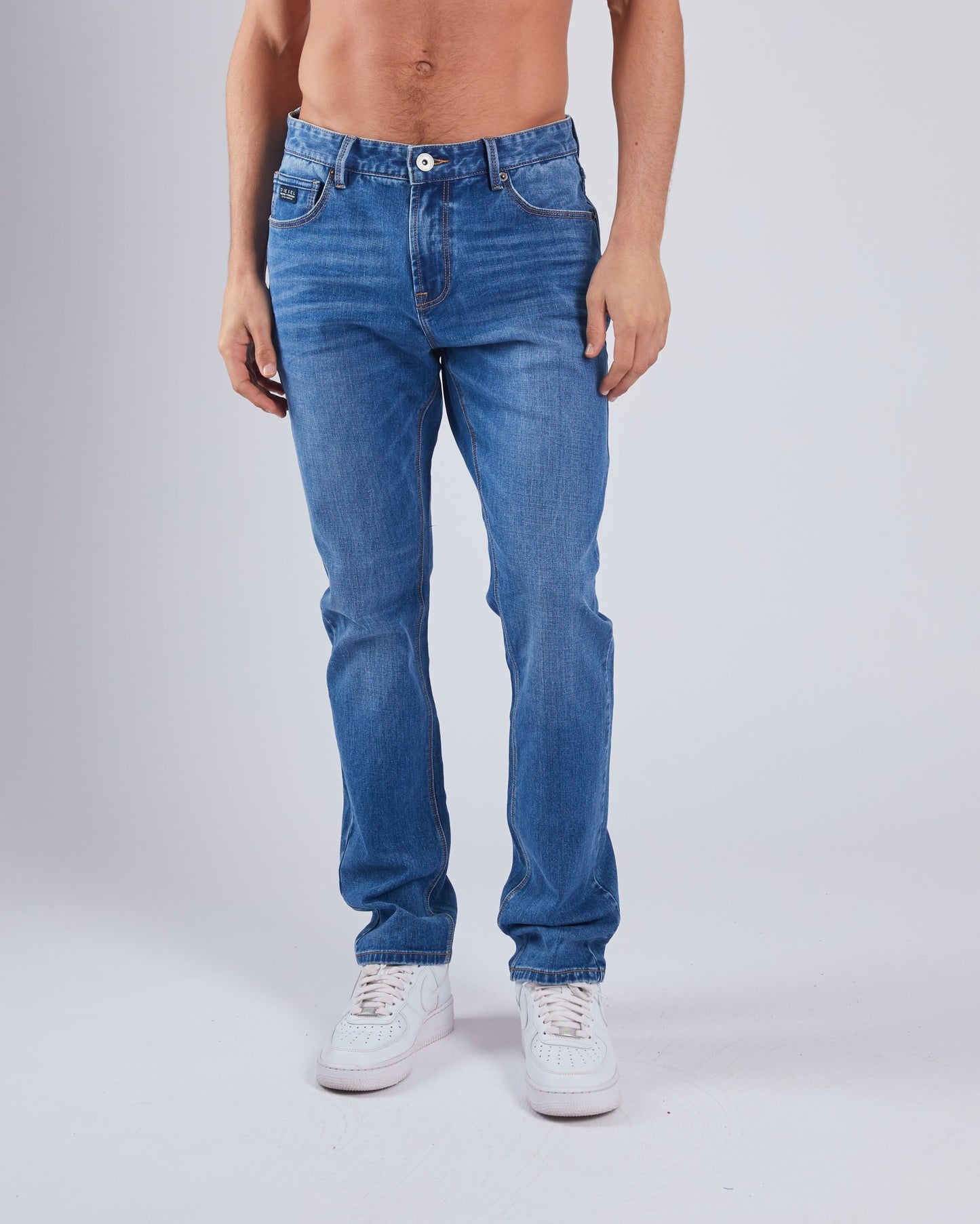 Diesel Mens Holden Austin Tapered Fit Jean - Stone Blue