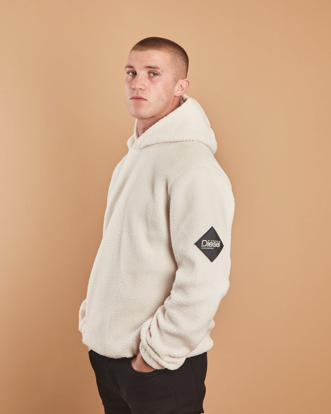 Diesel Iceberg Fleece Hoodie - Clay Ivory