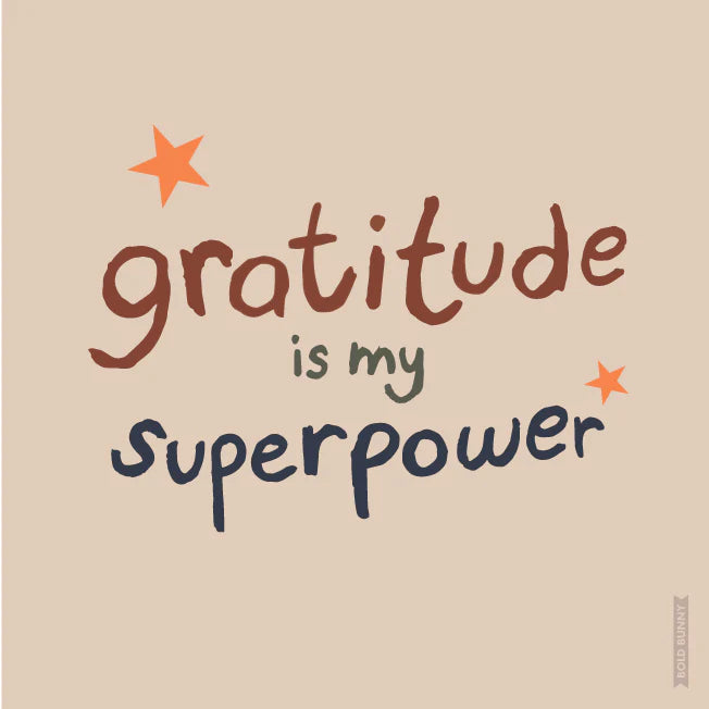 Bold Bunny Print - ‘Gratitude is my Superpower’