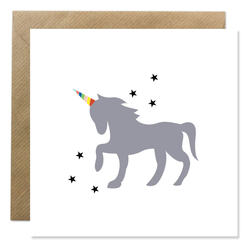 Bold Bunny Card - Unicorn & Stars