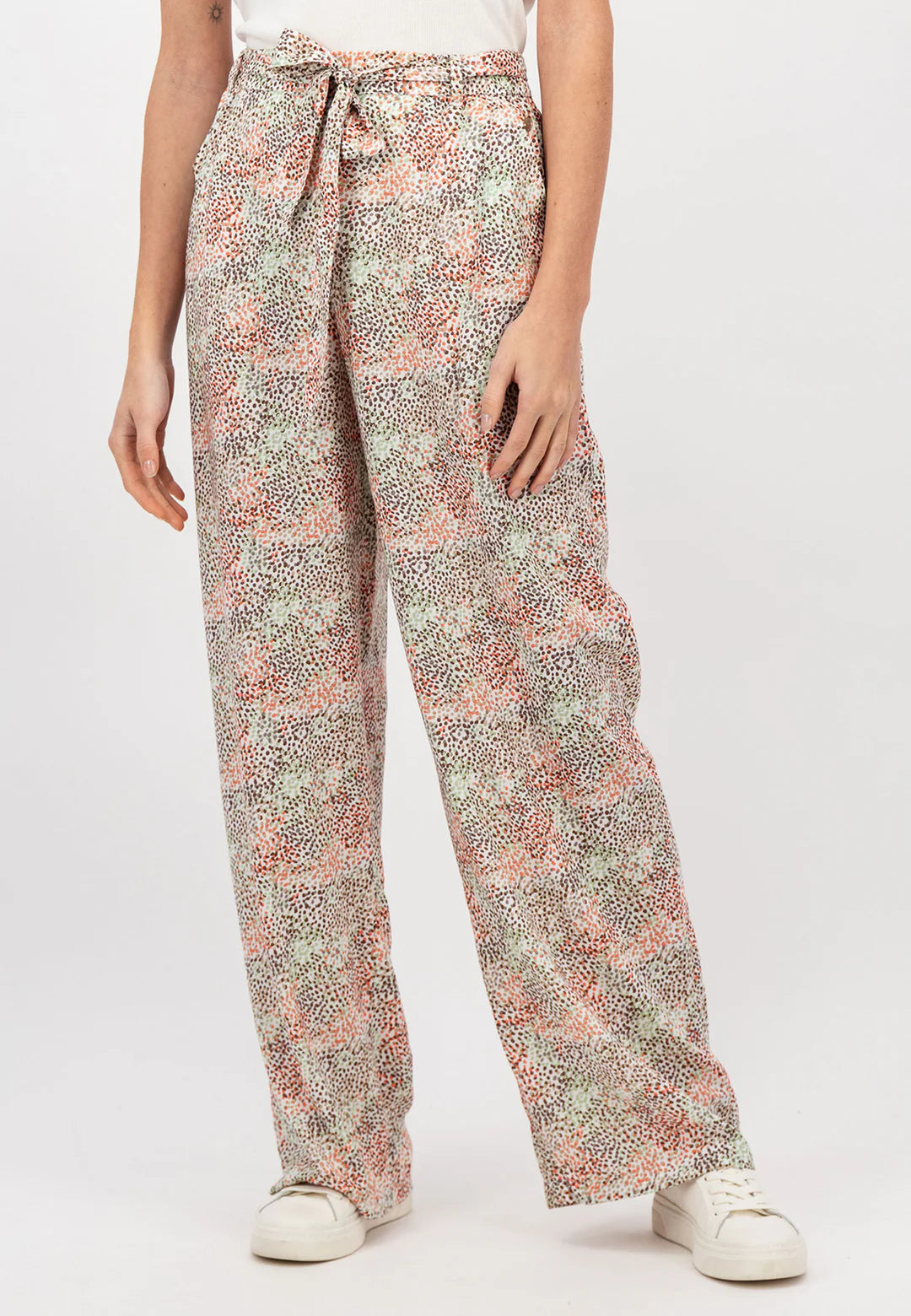 Fynch Hatton Minimal Light Print Pants - Reed Green