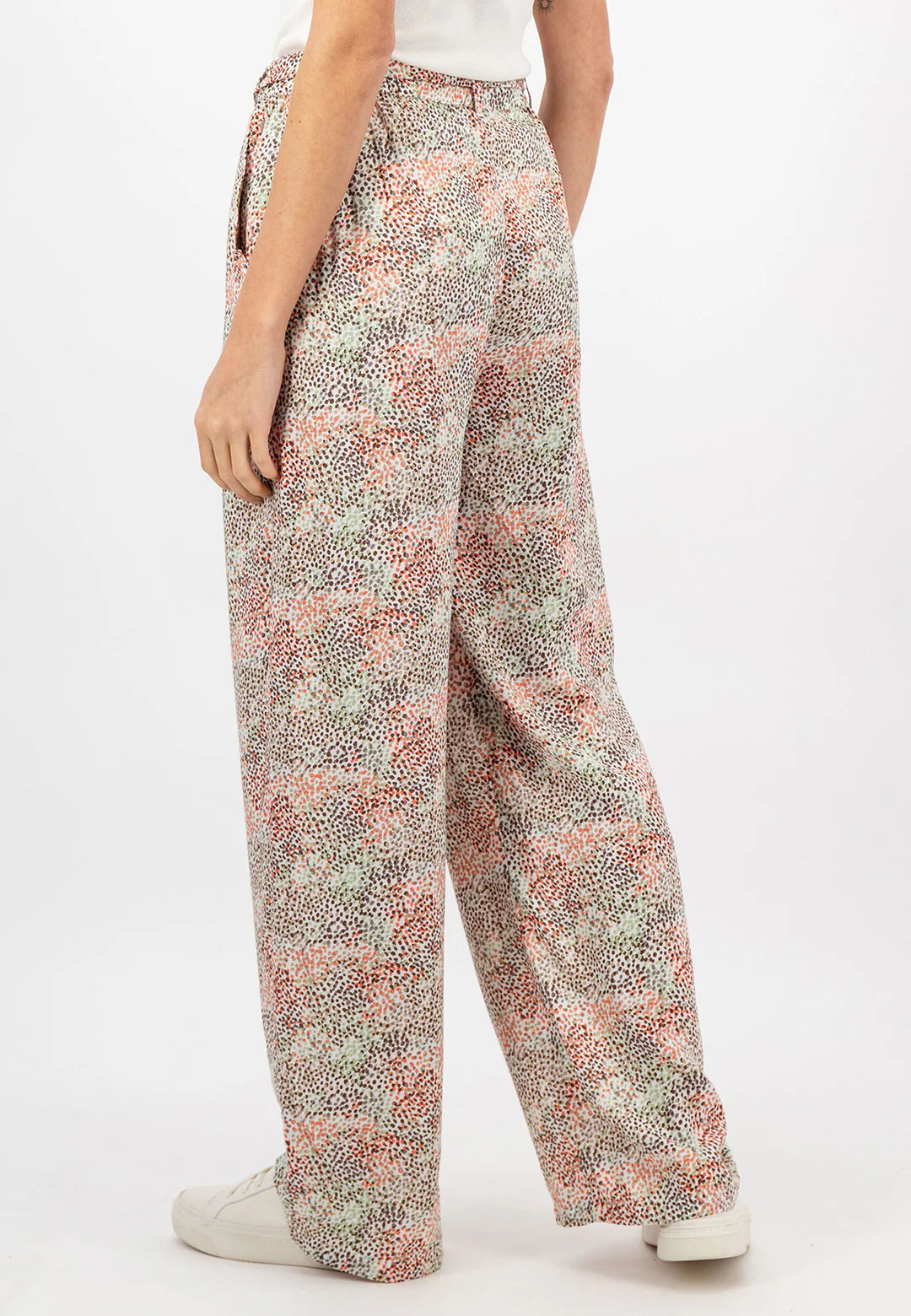 Fynch Hatton Minimal Light Print Pants - Reed Green
