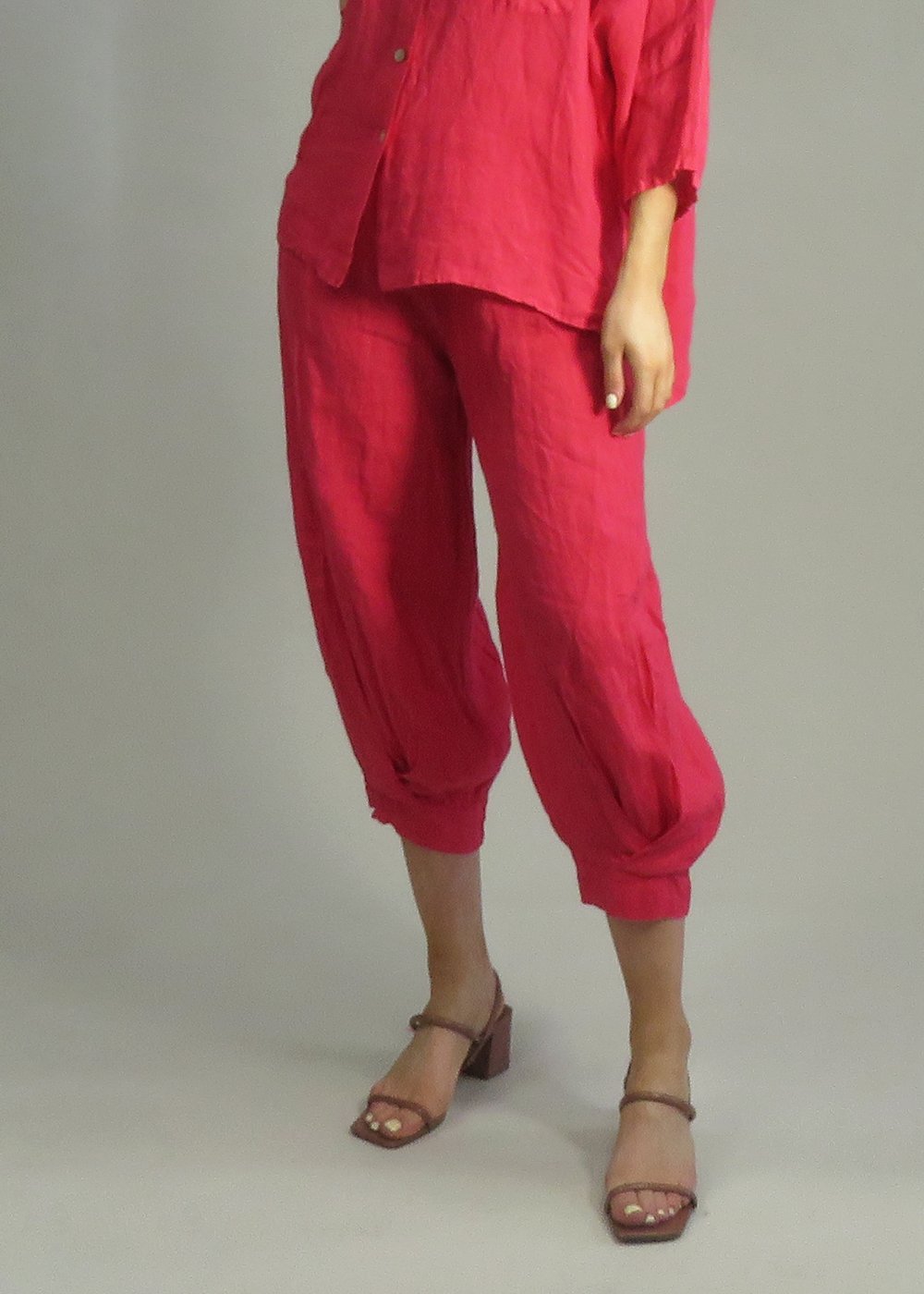 Deck Linen Trousers - Pink