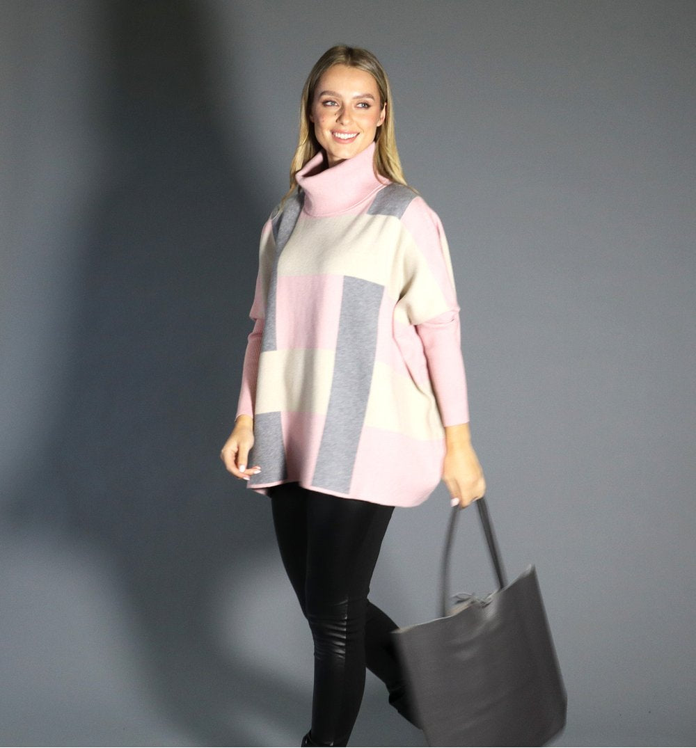 Deck Striped Knit Polo Jumper