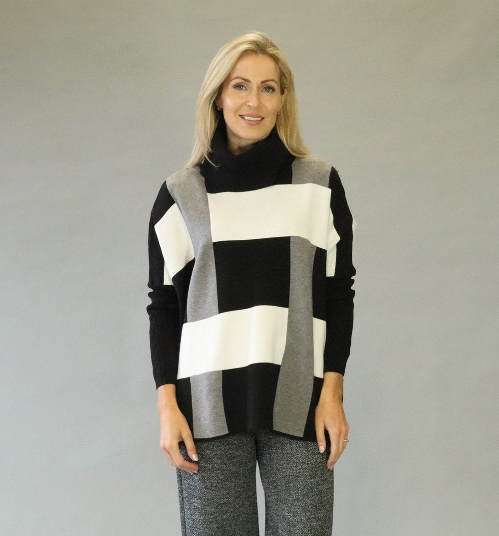 Deck Striped Knit Polo Jumper