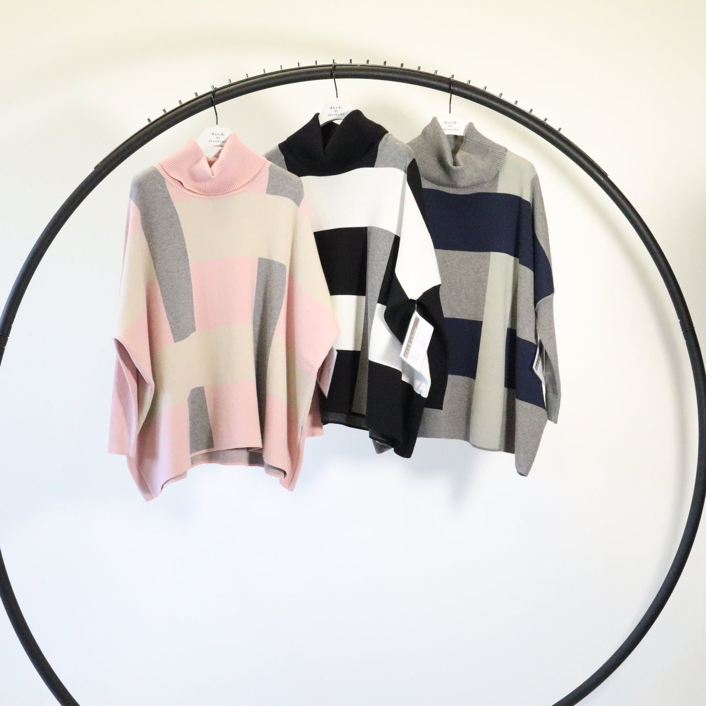 Deck Striped Knit Polo Jumper
