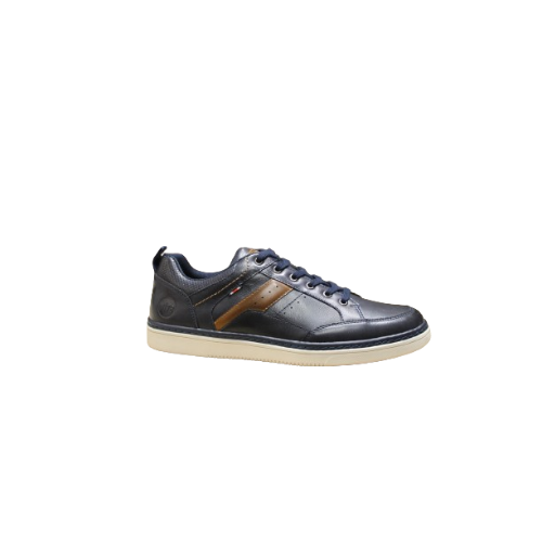 Sole Ninety78 Pepper Punched Pu Casual Shoe - Navy