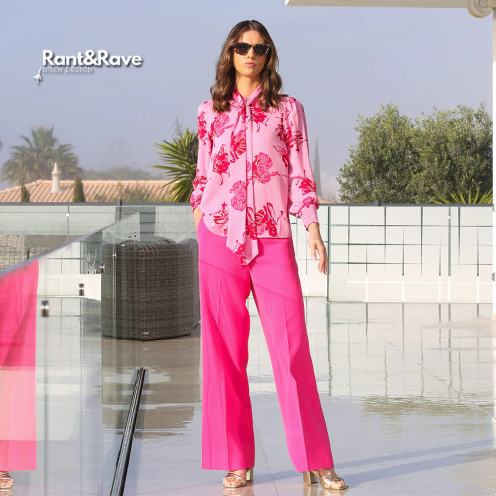 Rant&Rave Isabel Wide Pant - Candy Pink
