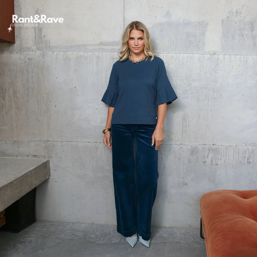 Rant & Rave Jacinda Wide Leg Cord - Teal