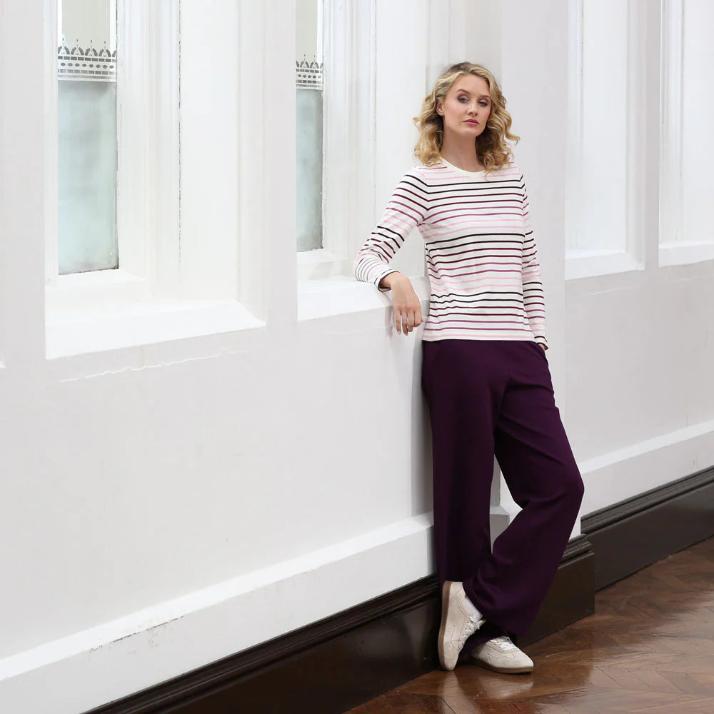 Relax & Renew Kimberley Long Sleeve Tee - Berry
