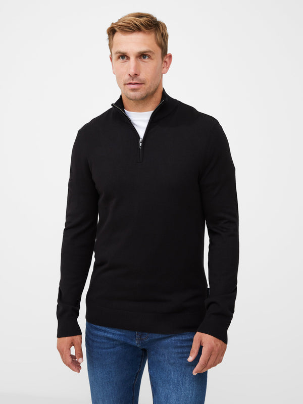 French Connection Half Zip Sweatshirt - Black