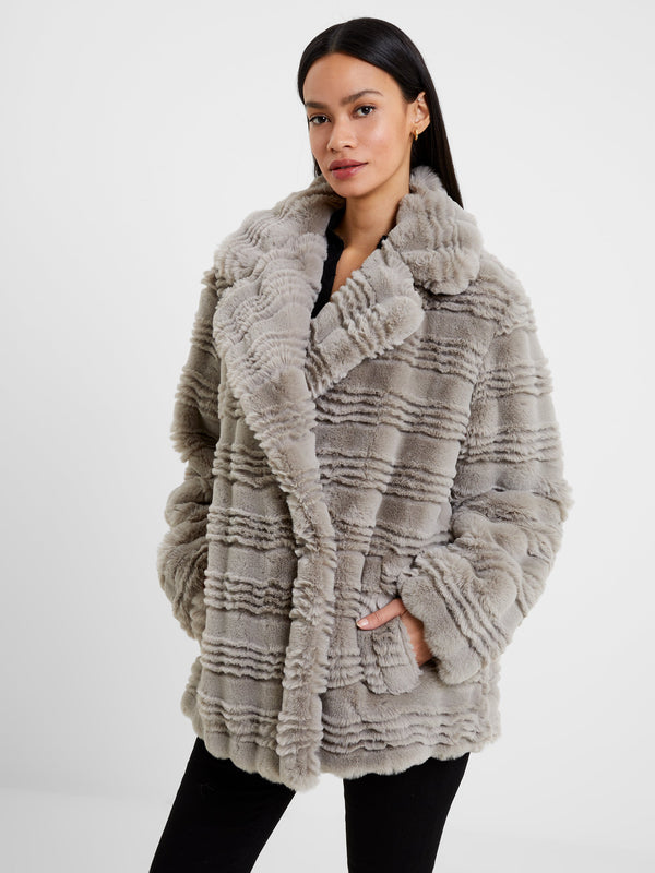 Daryn Faux Fur Coat - Grey