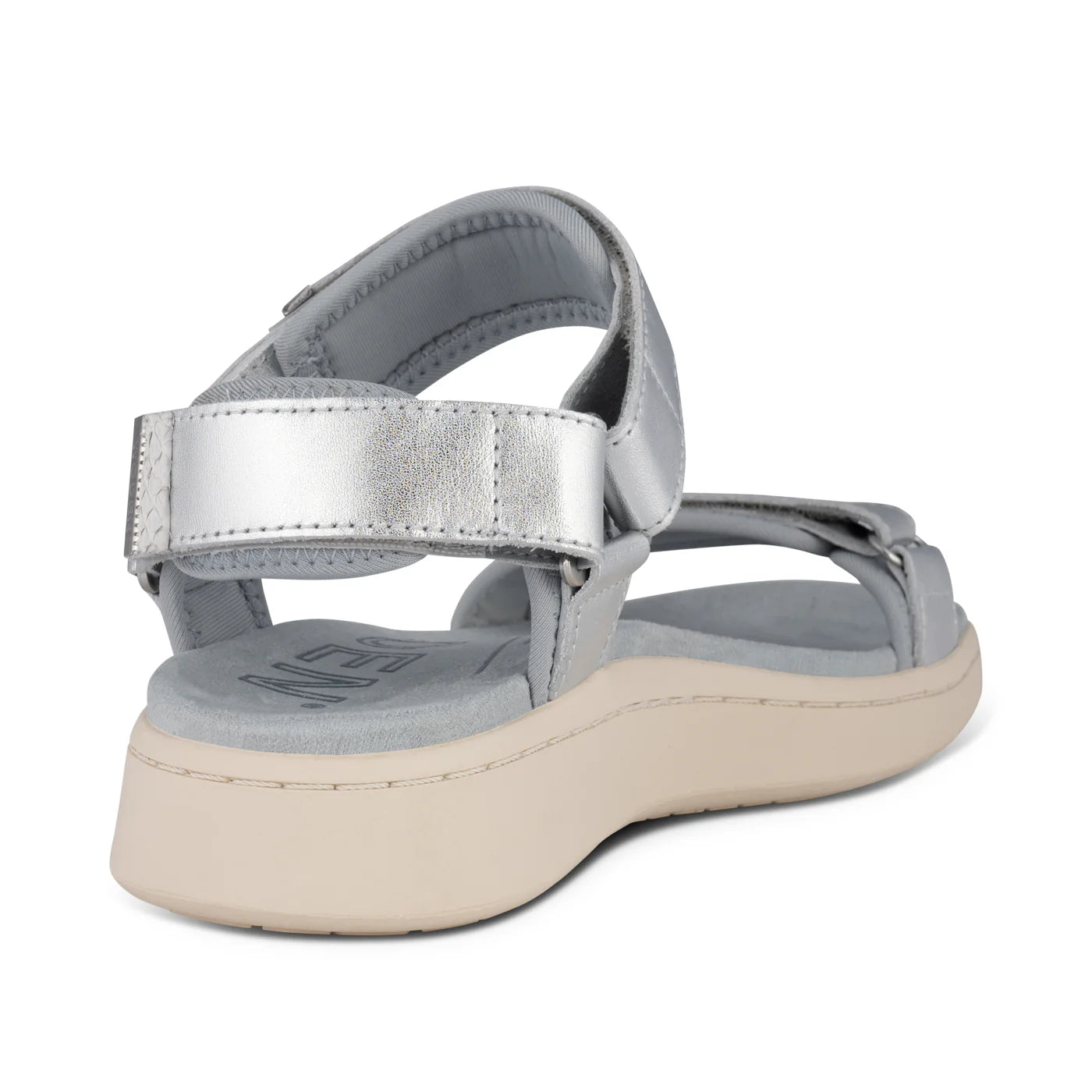 Woden Line Metallic Sandal - Silver