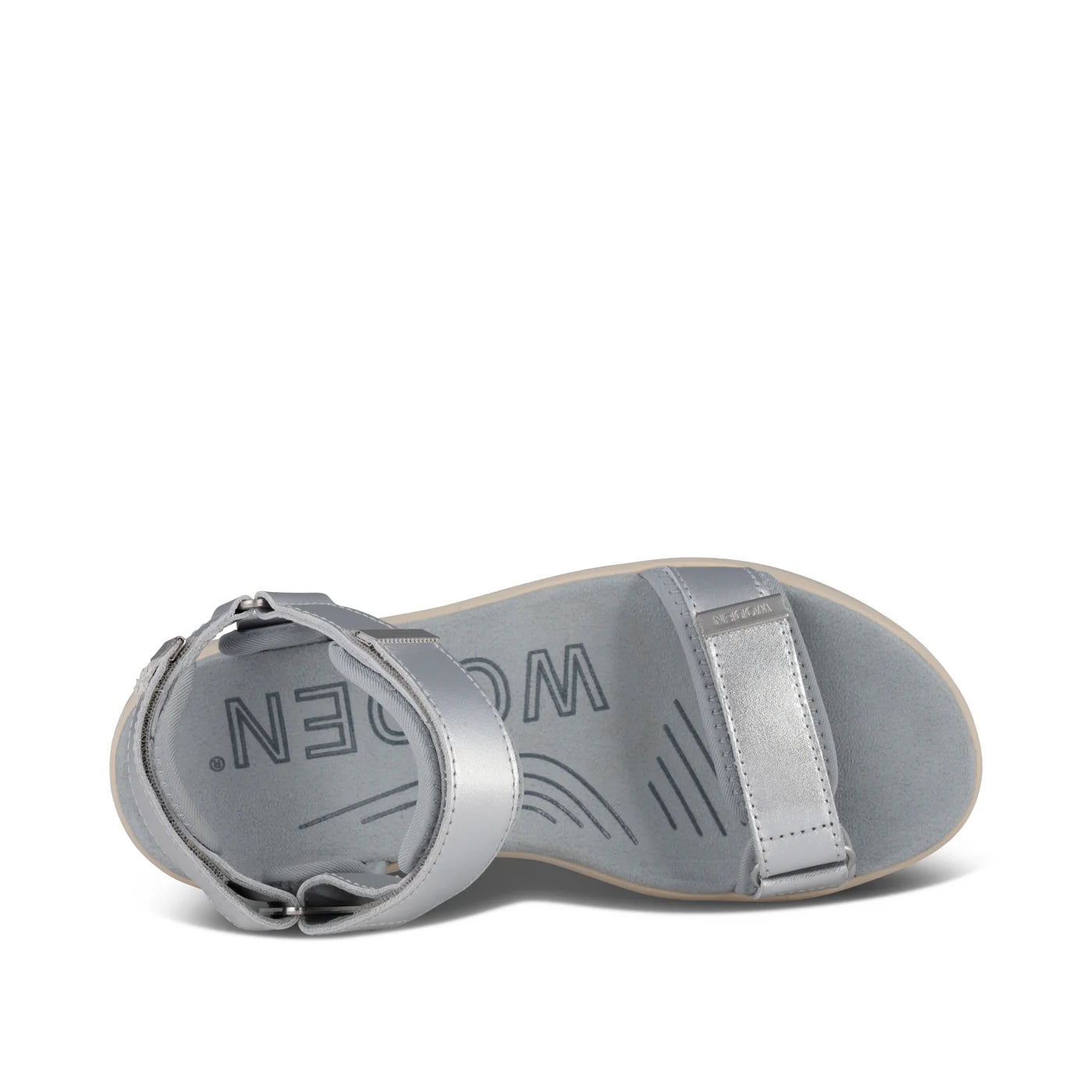 Woden Line Metallic Sandal - Silver