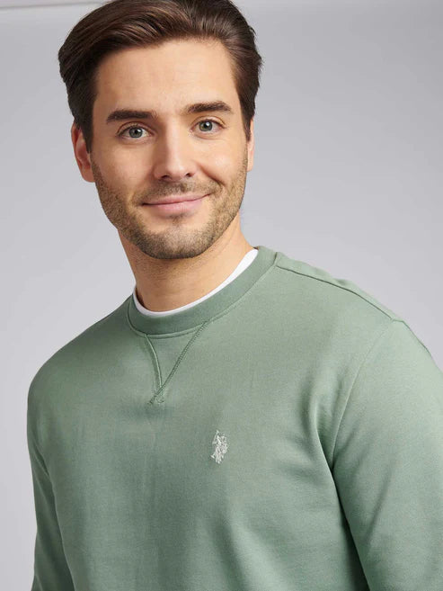 U.S. POLO ASSN. Crew Green Sweater - Green Bay