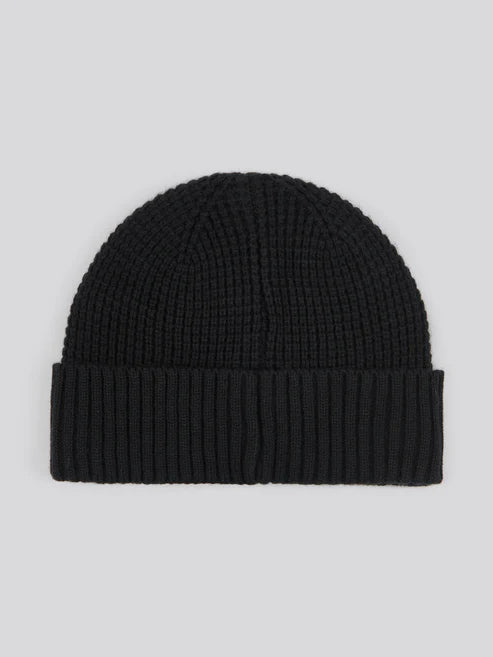 U.S.Polo Assn. Fleece Lined Waffle Knit Beanie - Black
