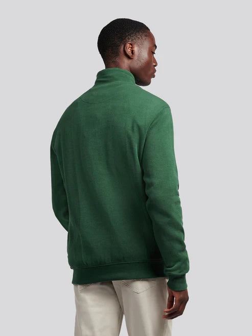 U.S. POLO ASSN. French Rib 1/4 Funnel Neck Sweater - Pineneedle