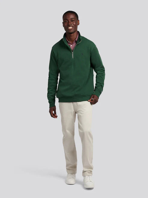 U.S. POLO ASSN. French Rib 1/4 Funnel Neck Sweater - Pineneedle