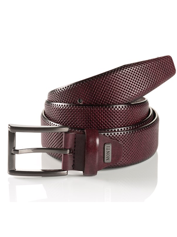 Monti Belts Dublin Punched Belt Wine 5000