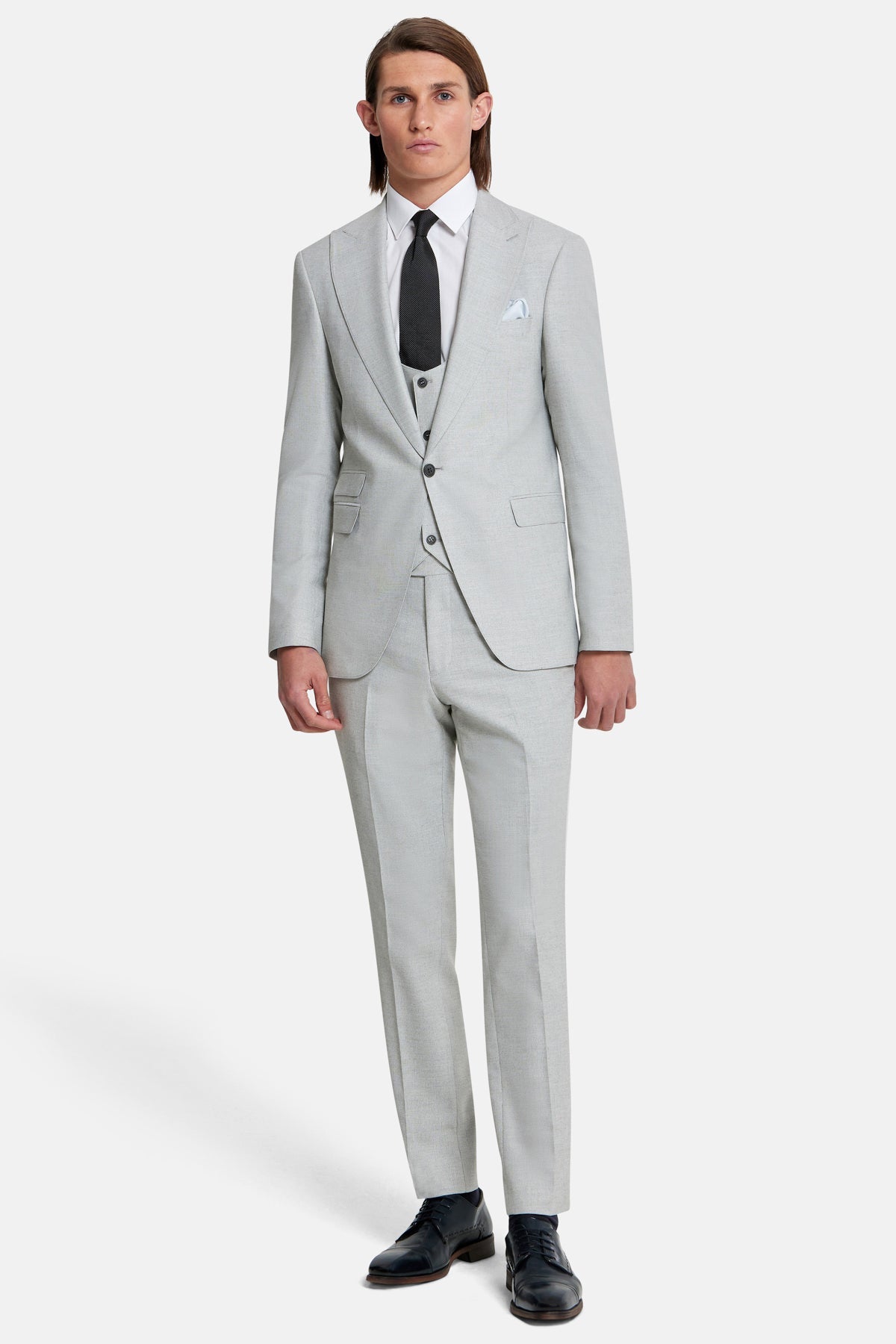 Travis 3 Piece Suit - Napoli Silver