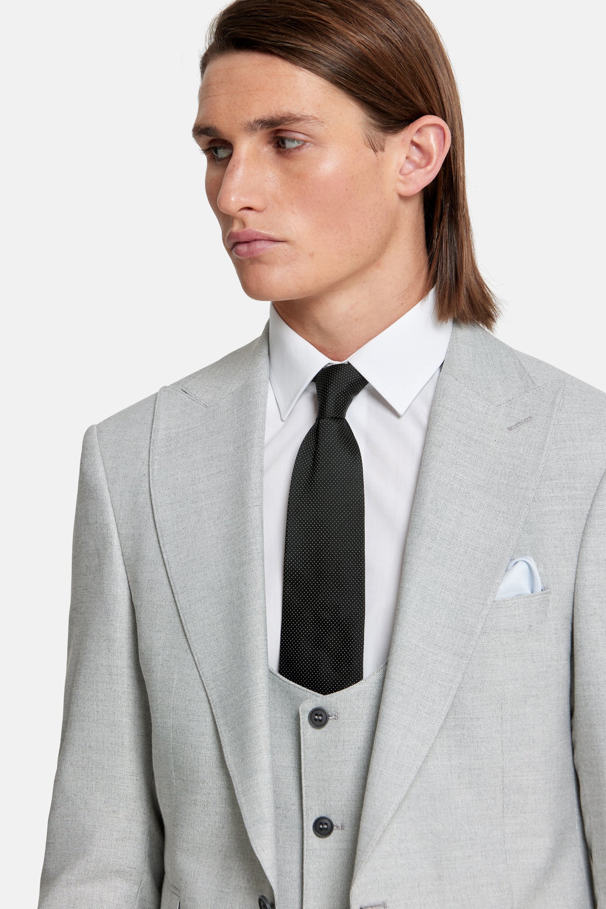 Travis 3 Piece Suit - Napoli Silver