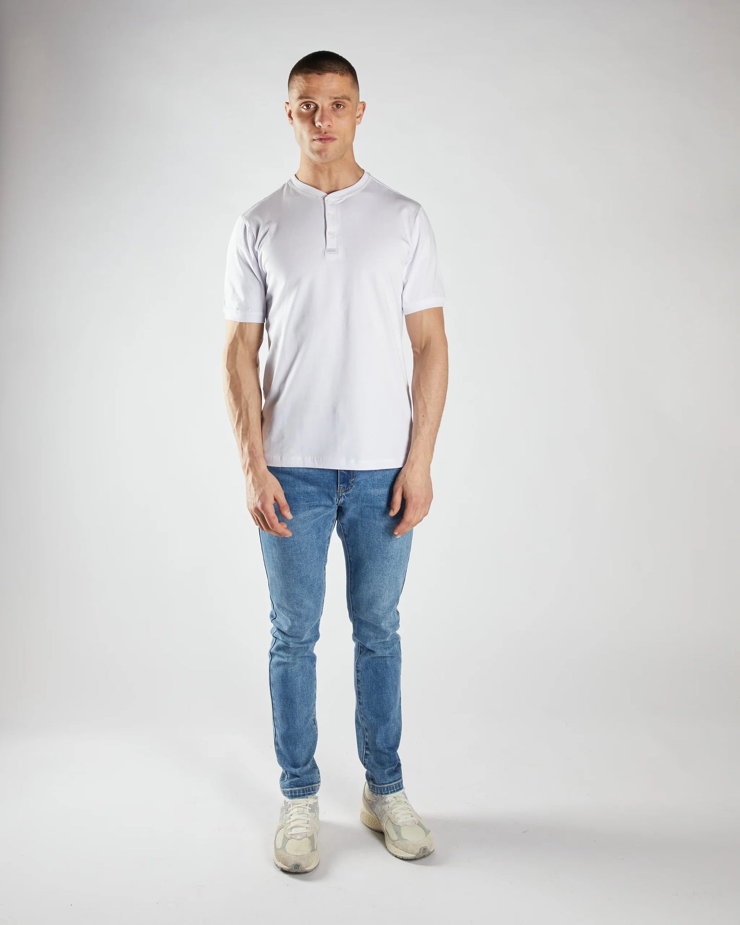 Diesel Pacey Henley Tee - Optic White