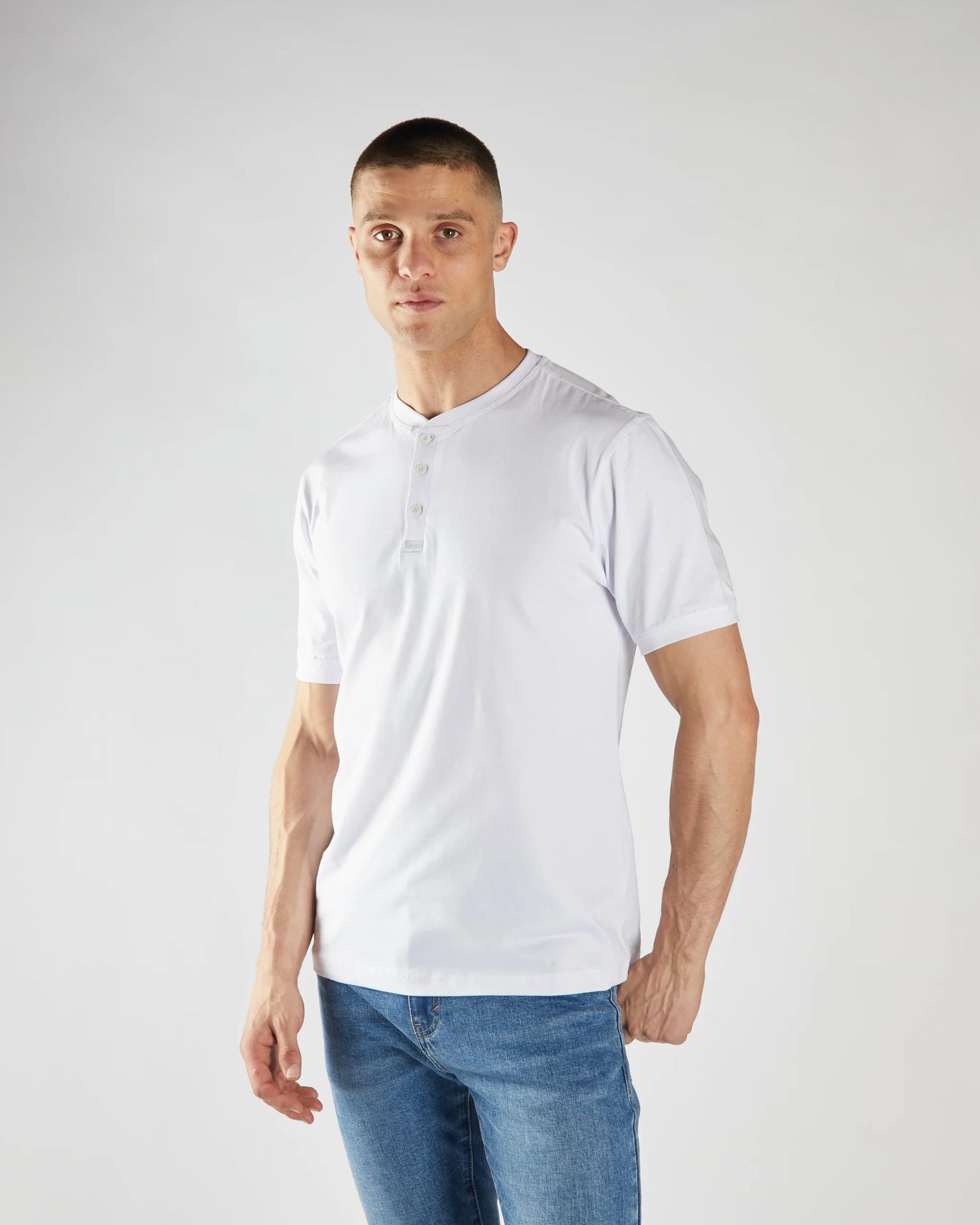 Diesel Pacey Henley Tee - Optic White