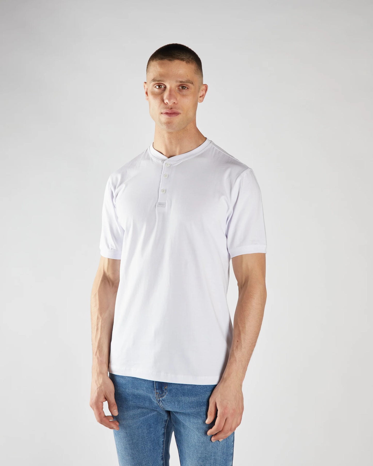 Diesel Pacey Henley Tee - Optic White