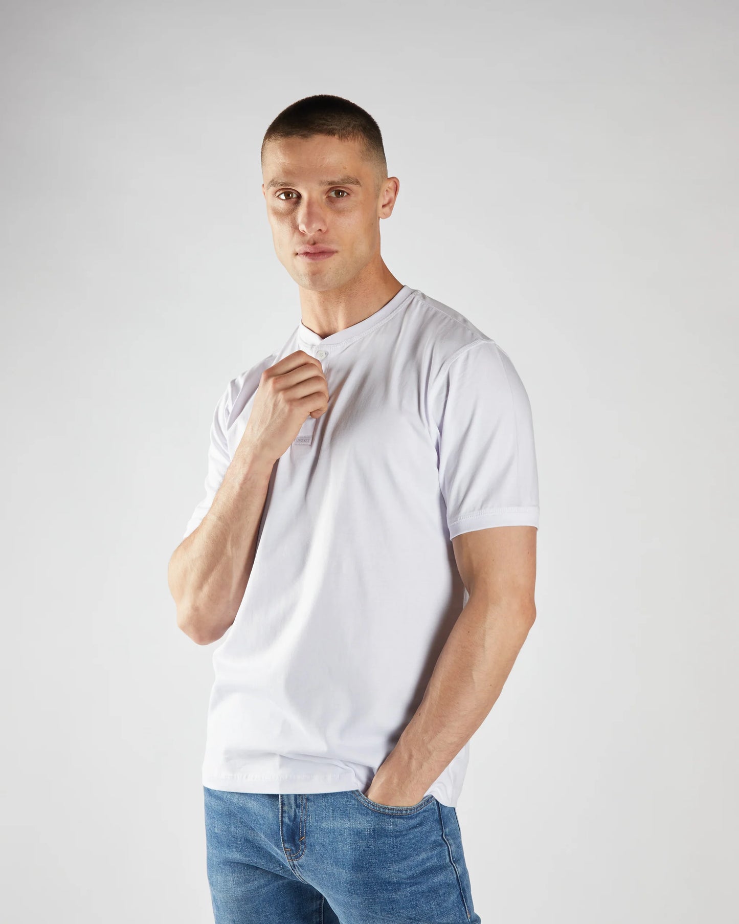 Diesel Pacey Henley Tee - Optic White