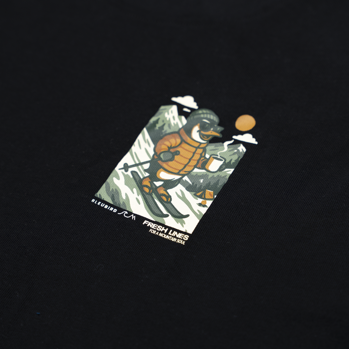 Bleubird Pete The Penguin Ski Tee - Black