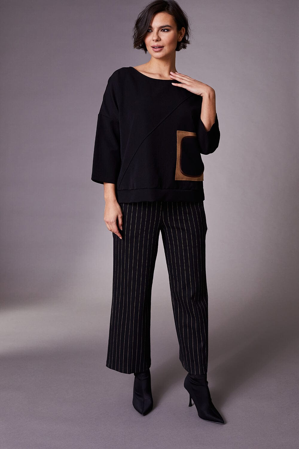 Peruzzi Cropped Stripe Trouser