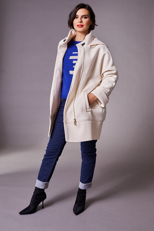 Peruzzi Off Centre Zip Coat