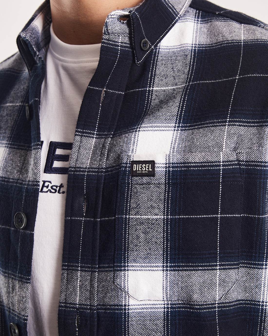 Diesel Rhyland Overshirt - Navy Check