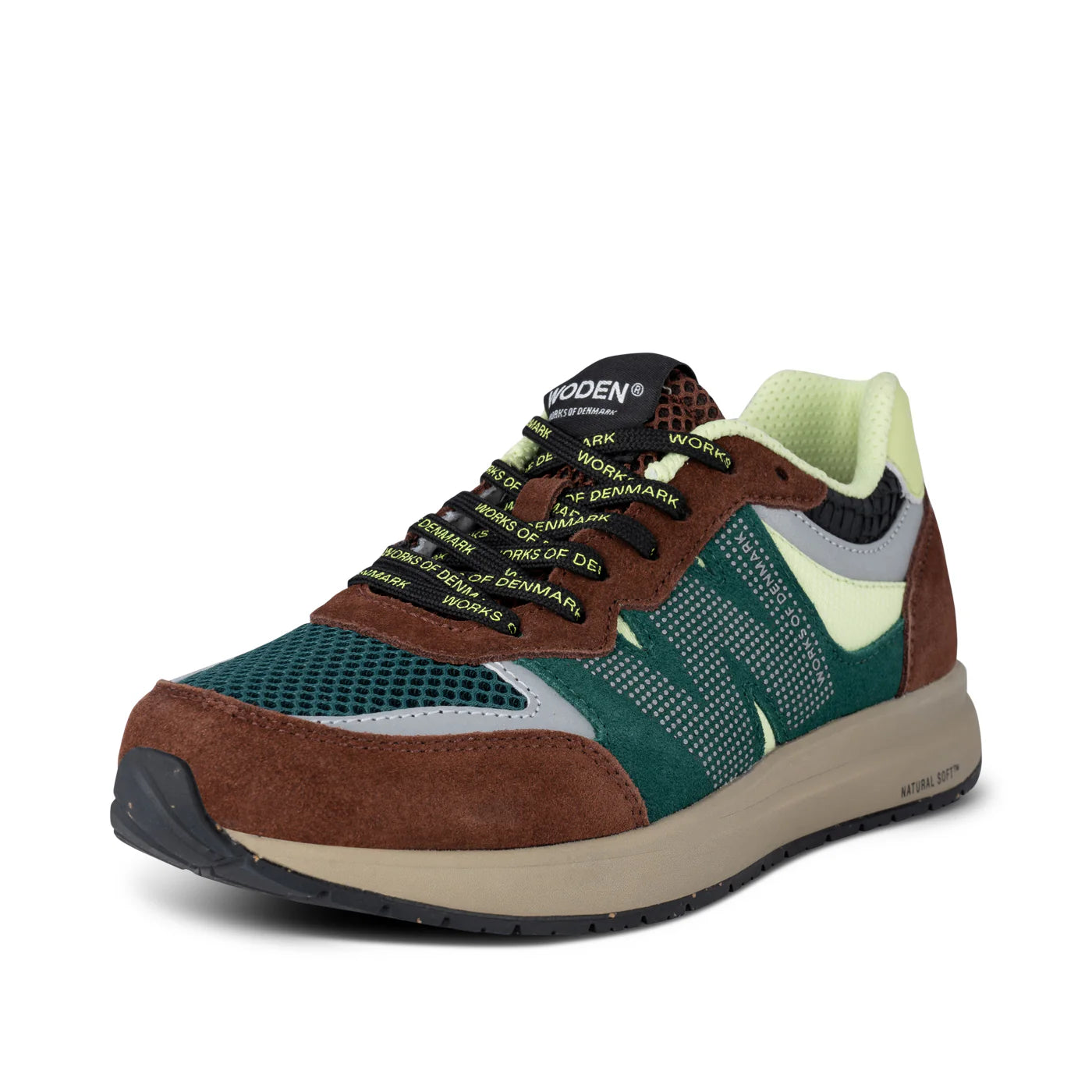 Woden Rigmor Open Mesh Trainer -Sepia/DeepForest