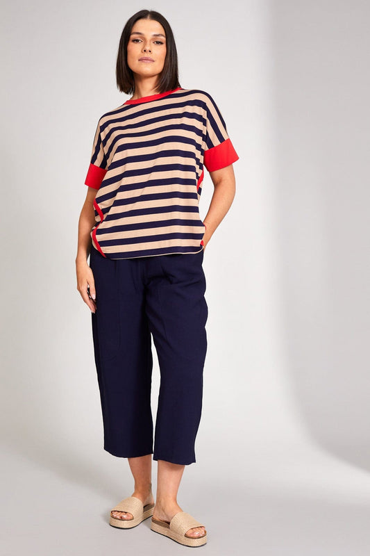 Peruzzi Contrast Stripe Top