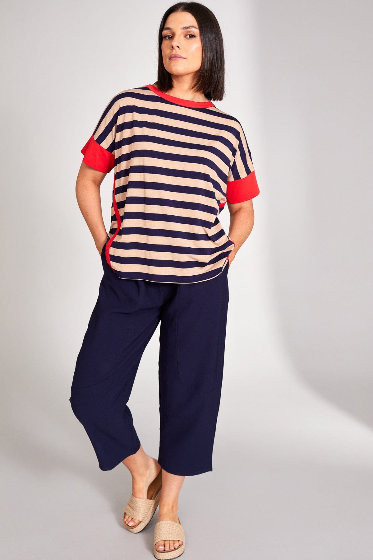 Peruzzi Contrast Stripe Top