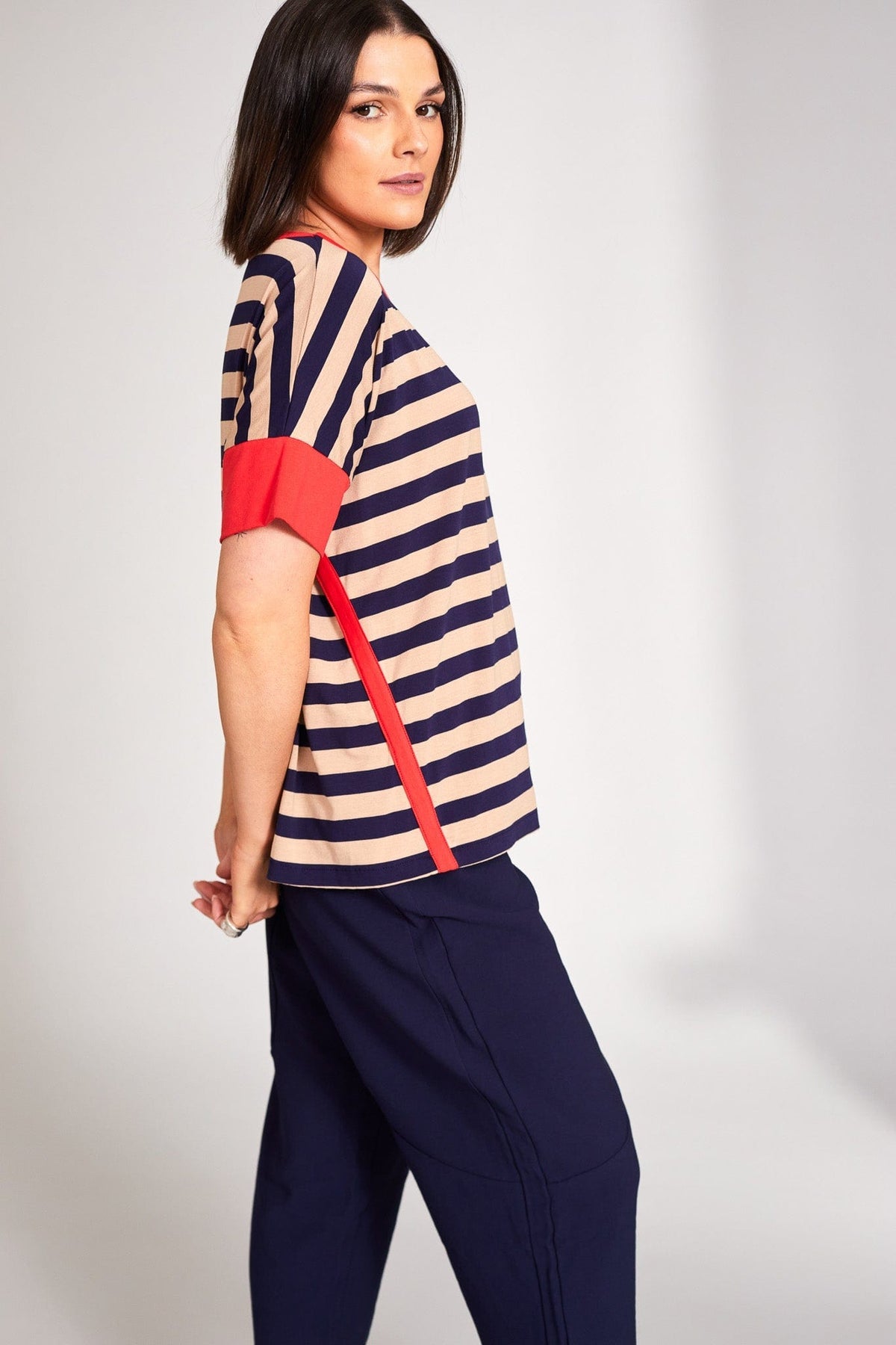 Peruzzi Contrast Stripe Top
