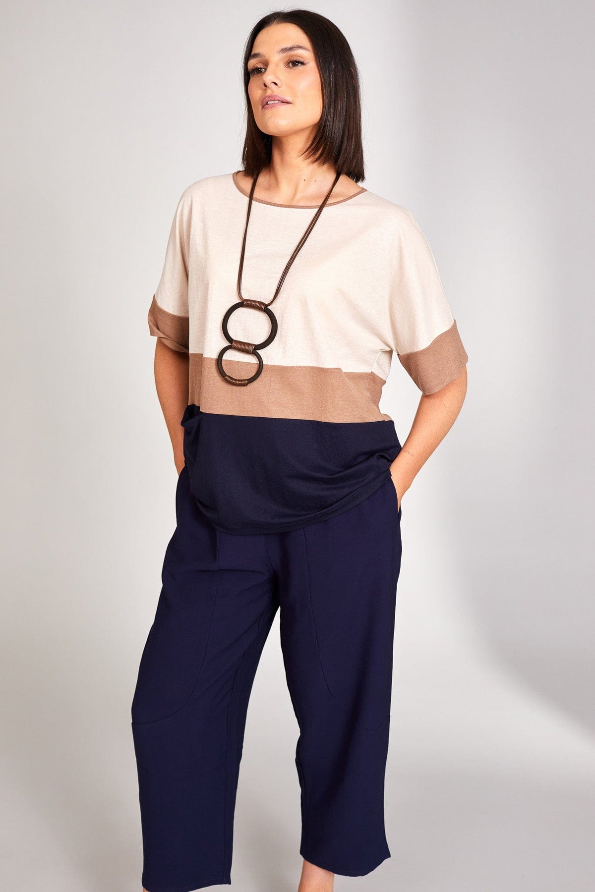 Peruzzi Easy Slouch Trousers - Navy