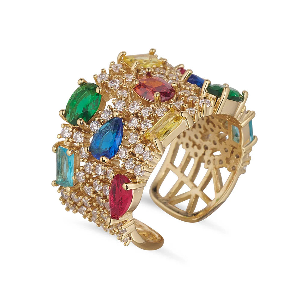 Knight & Day Statement Multi Coloured Ring