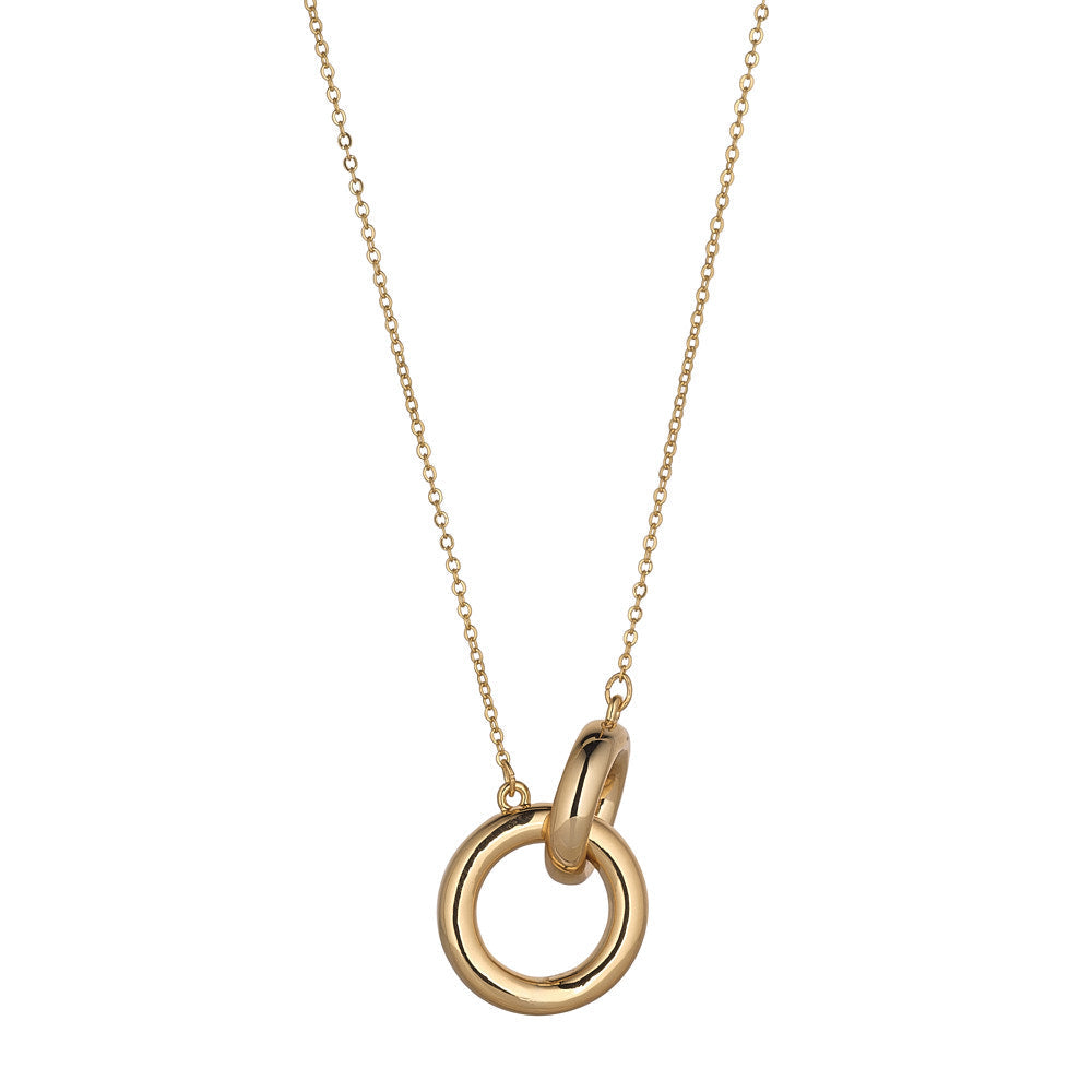 Knight & Day Chunky Interlinking Circles Gold Necklace