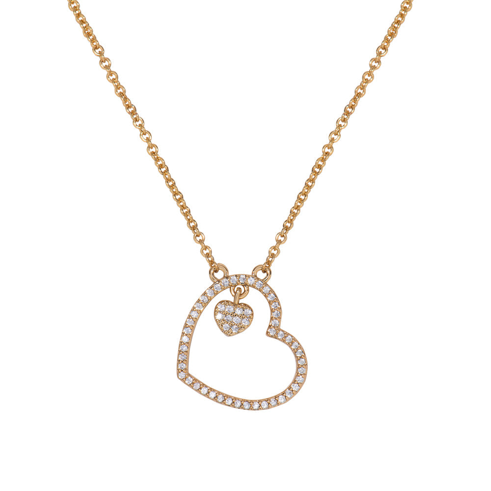 Knight & Day Emberly Gold Heart Necklace