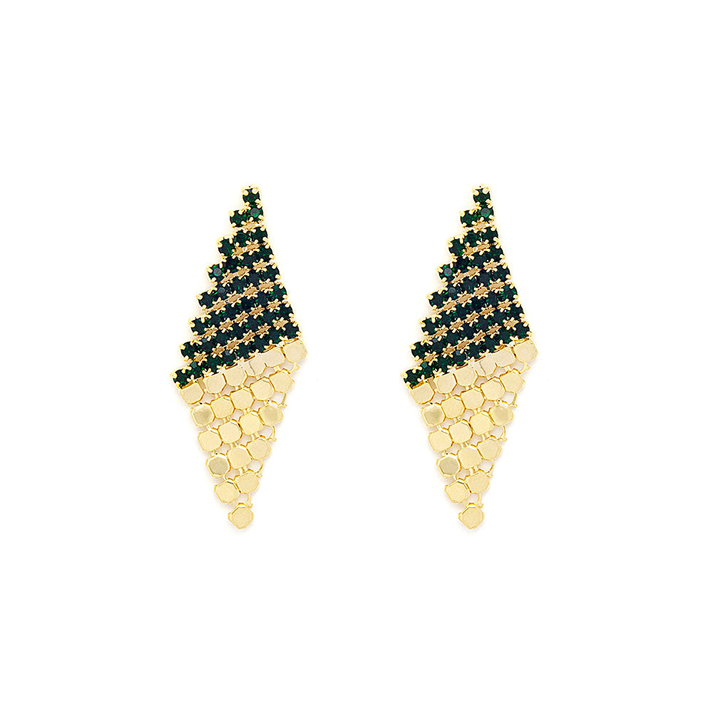Knight & Day Adelina Emerald Crystal Drop Earrings