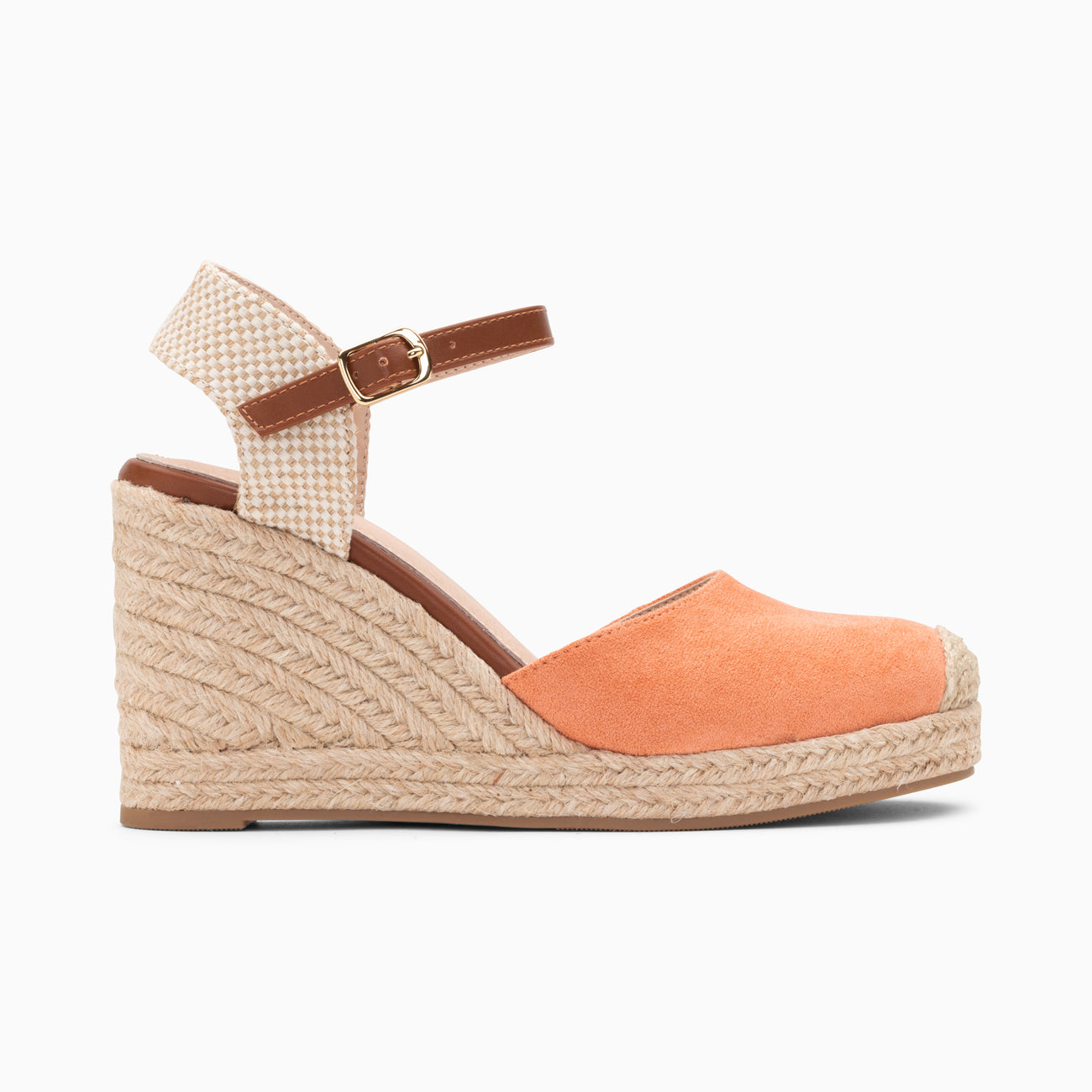 Vanessa Wu Mariana Wedge Sandals - Coral
