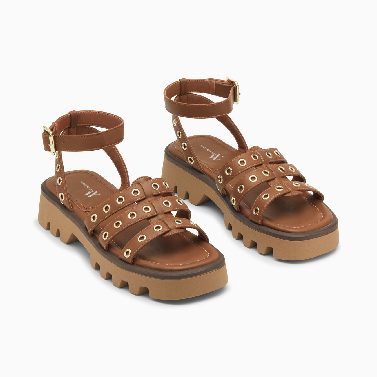 Vanessa Wu IInaya Camel Sandals - Camel