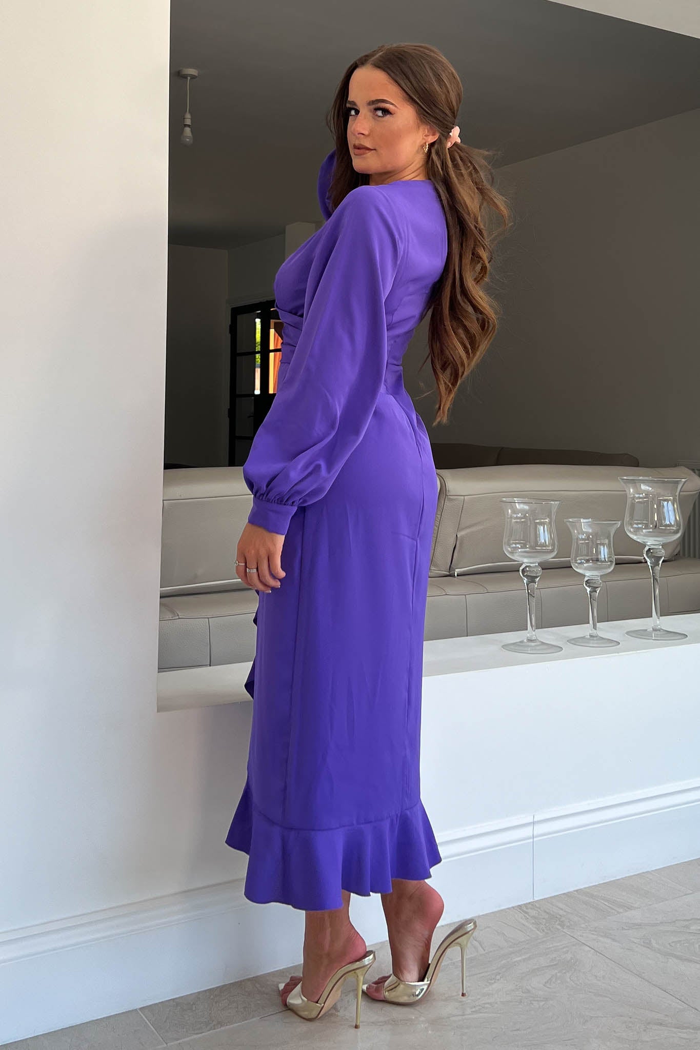 Girl in Mind Elea Wrap Dress - Violet