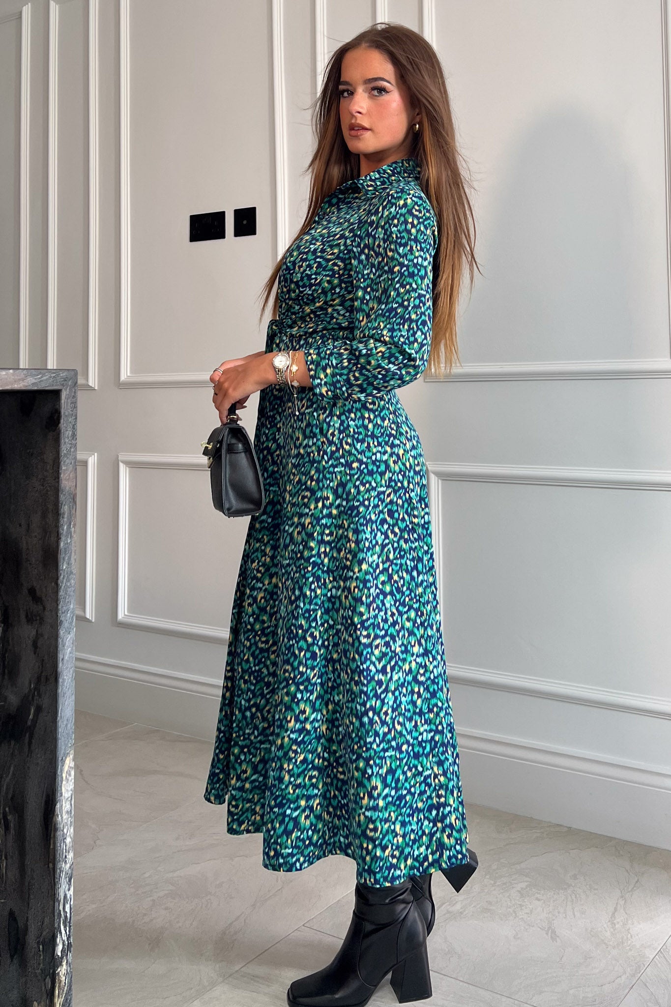 Girl in Mind Odette Tie Front Dress - Green